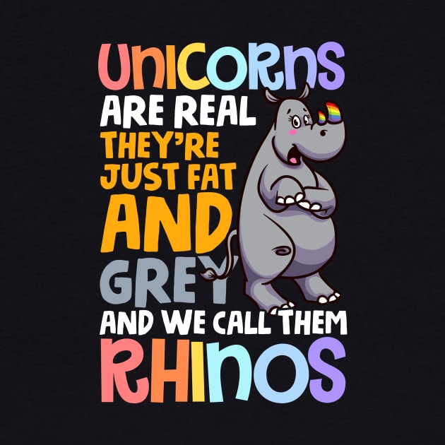 Funny Rhino Unicorns are Real, We Call Them Rhinos Gift by Ramadangonim